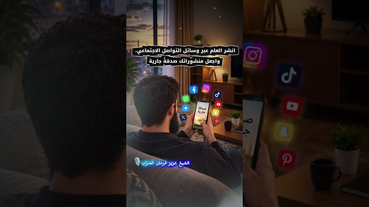 انشر العلم عبر وسائل التواصل الاجتماعي، واجعل منشوراتك صدقةً جارية | الشيخ عزيز فرحان العنزي