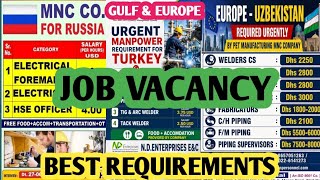🙏GULF. & EUROPE JOB VACANCY और interview मुंबई दिल्ली सुरत वड़ोदरा चेन्नई कोलकाता #job #dubai 