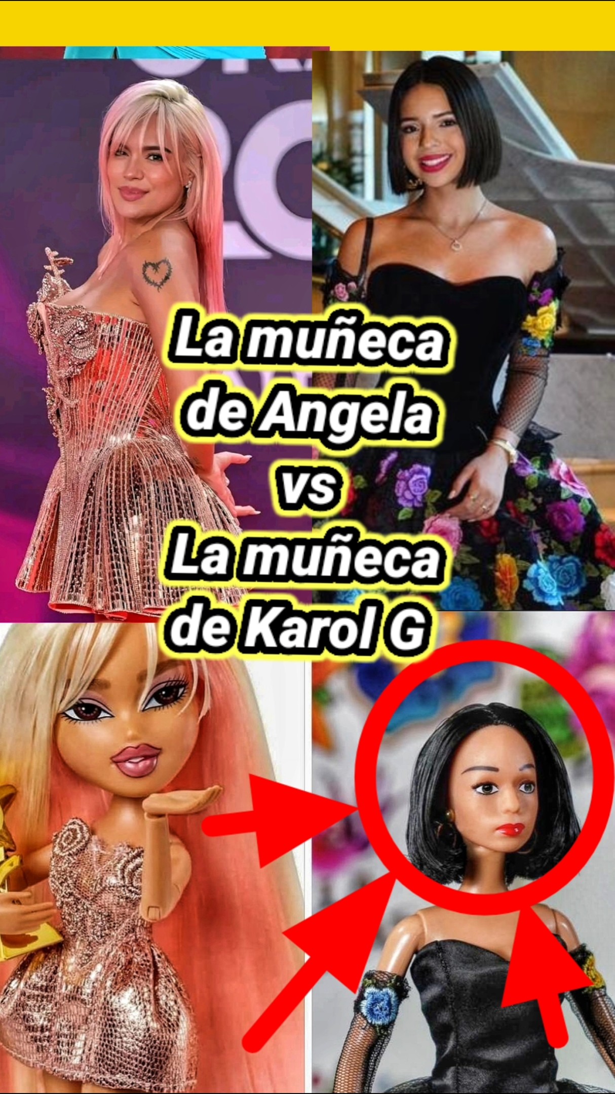 La muñeca de Angela Vs La muñeca de Karol G. #karolg #angelaaguilar
