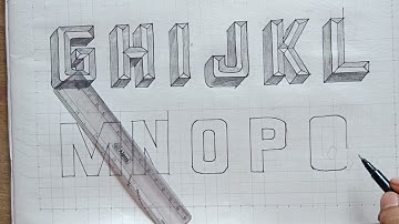 Easy Drawing 🤣 | How to Draw 3D Letter M N O P Q | Prakash Kumar Art #3d #drawing #art
