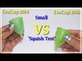 EvaCup 2014 vs EvaCup 2016 SMALL &quot;Squish Test&quot; - Menstrual Cups