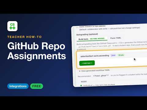 GitHub Repo Assignments: Templates and Point-and-Click Autograding | CS++ Teacher How-To