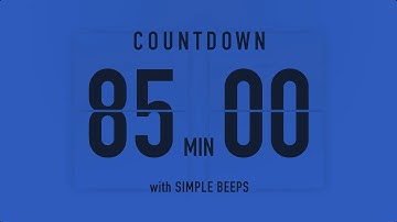 85 Minutes Countdown Flip Timer / + Cymbal + 5 Min Left Alert💥