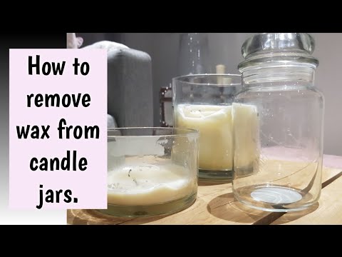 How to remove wax from a candle jar.