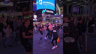 What happens when you play basketball in Times Square in New York