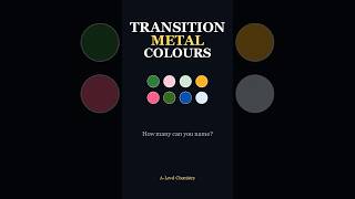 Transition Metal Colours You NEED to Know | A-Level Chemistry