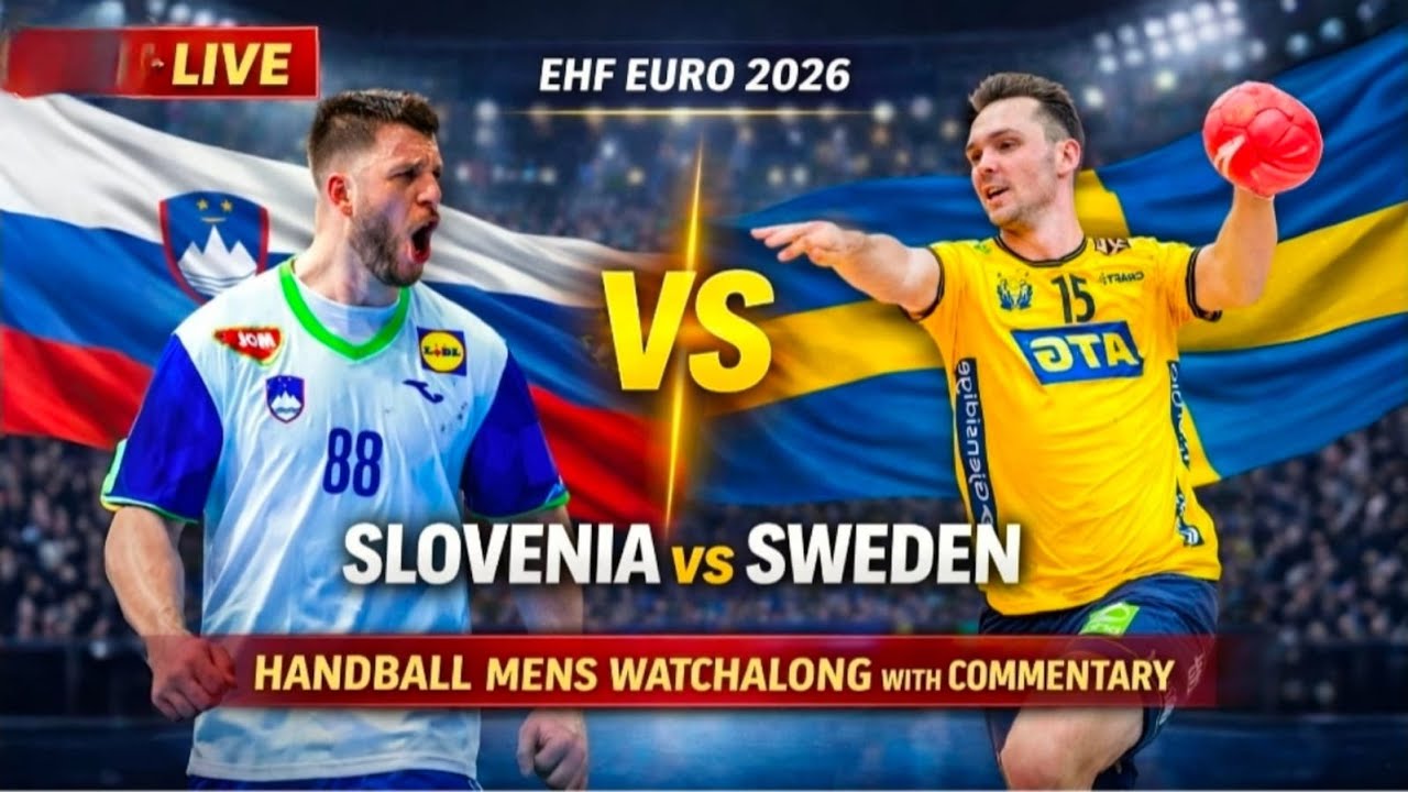 Slovenia vs Sweden Live | EHF EURO 2026 Handball Mens Watchalong with Commentary & Reaction