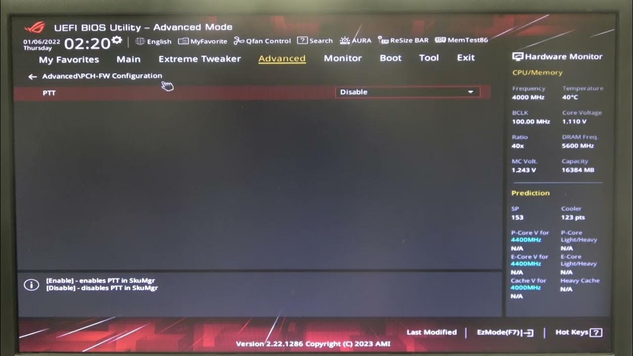 How to Enable & Disable PTT (Platform Trust Technology) on ASUS Z790 - Intel Platform Trust Technology Enable Or Disable
