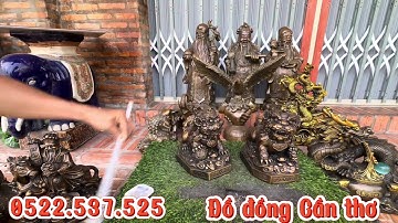 Bộ phúc Lộc thọ _ Tượng rồng phun châu _ Ngày 14/6  #đồcổ #đồđồng#đồđồngcầnThơ