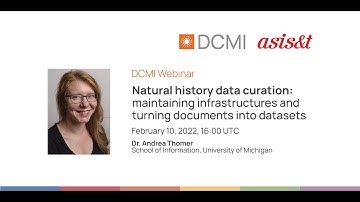 DCMI Webinar: Natural history data curation