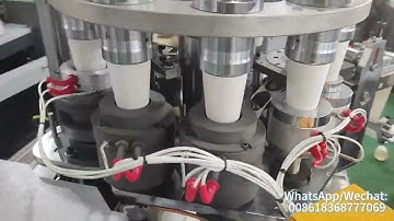 OCM100 ultrasonic paper cup machine test 80-100 pcs/min test 7 OZ with counting system Turkey client