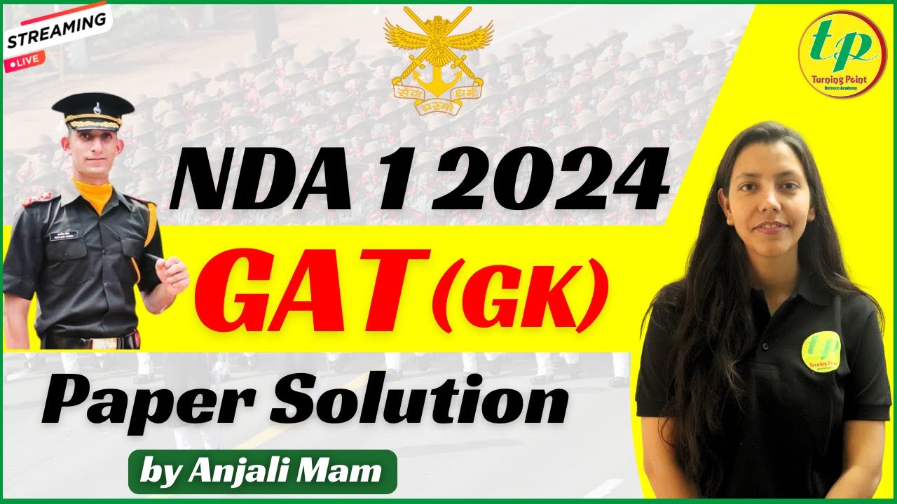 Live NDA 1 2024 Paper Solution | Exam Analysis | Answer Key GK GAT By ...