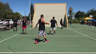 Adrian and Nacho VS Mike and Sam Stribley Park #handball #tournament 