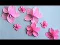 折り紙で作る立体的な桜の作り方 How to make an origami cherry blossom.