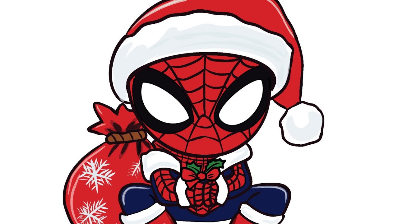How to Draw Spider-Man Christmas! - YouTube