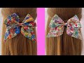 🎀🎀🎀 Fabric Hair Bow Tutorial | Tutorial de laço de cabelo em tecido | फैब्रिक हेयर बो ट्यूटोरियल