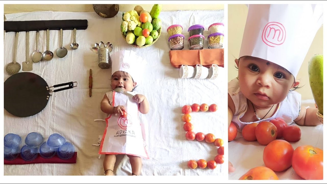 Baby photoshoot idea at home | Masterchef / Kitchen ...