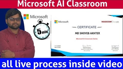 Microsoft AI Classroom 2021| Free Microsoft AI Certificate| Nasscom Certificate|#Short_trick_Science