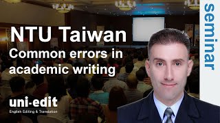 Celebrity Ozy Abram at National Taiwan University 2020 | Common errors in academic writing | Highlights Wealth