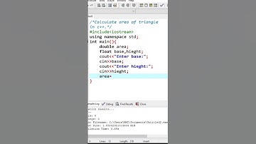 Triangle area in c++ | #c++ #codingzone