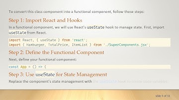 How to Convert Class Components to Functional Components in React.js