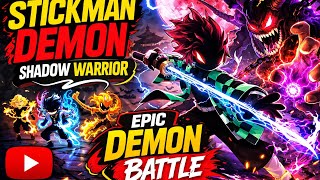 Stickman Demon Shadow Warrior – Epic Battle Gameplay ⚔️🔥#demonslayer #gameplay #demonslayergame  screenshot 5