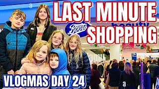 LAST MINUTE CHRISTMAS SHOPPING!! | VLOGMAS Day 24 | Countdown to Christmas