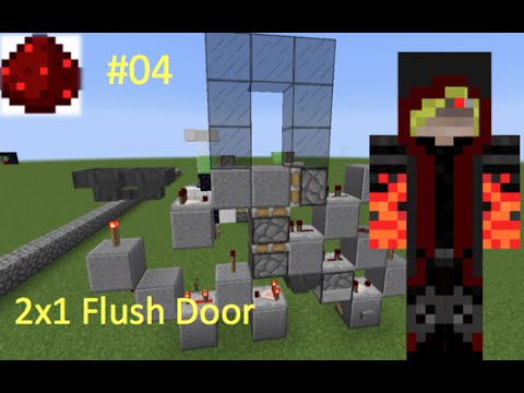 Minecraft tut #5; 2x1 Flush Door - YouTube