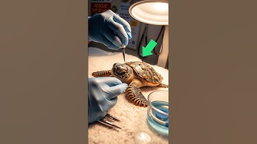 Removing barnacles from Tiny Turtle #rescue #turtle #barnacles