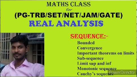 SEQUENCE in Real analysis for PG-TRB/NET/GATE/JAM mathematics online class