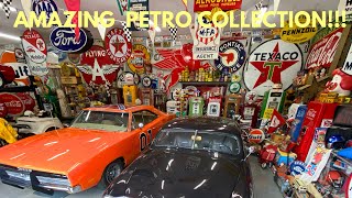 Amazing Garage Collection Of Cars, Vintage Signs, & Gas Pumps