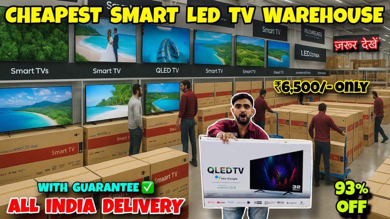 Biggest LED TV Store in Delhi | WebOS, 4K, AI TVs – All Under One Roof! | Cheapest led tv market 😍