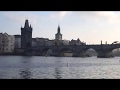 Prague&#39;s Charles Bridge from Vltava River 13-Dec-2018