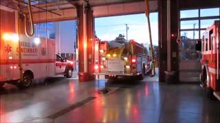 Cincinnati Engine 51 & Medic 51 Responding