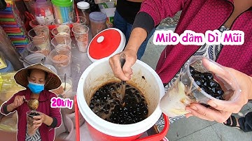 Bà tổ Milo sữa đá dầm Dì Mũi gây nhớ một thời bởi hột trân châu to đùn, đầy Topping nhai sướng miệng