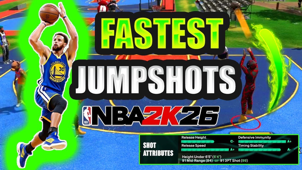 TOP 10 FASTEST JUMPSHOTS - NBA 2K26 AUTOGREEN ALL BUILDS FASTEST JUMPSHOT !! PG & CENTER JUMPERS