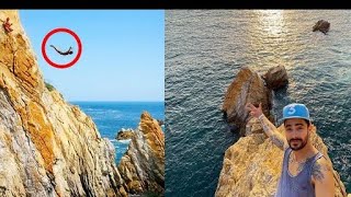 ASÍ ES SALTAR DE LA QUEBRADA EN ACAPULCO (35 metros y mar abierto)