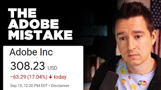 Adobe Stock Is Crashing (Down -17%)