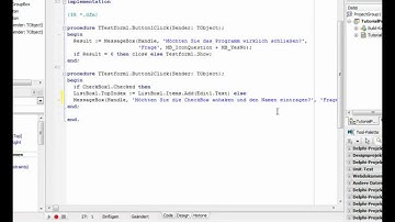 [Sound Tutorial] Delphi HowTo Create A MessageBox - German Part 3