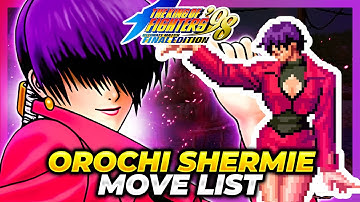OROCHI SHERMIE MOVE LIST - The King of Fighters 