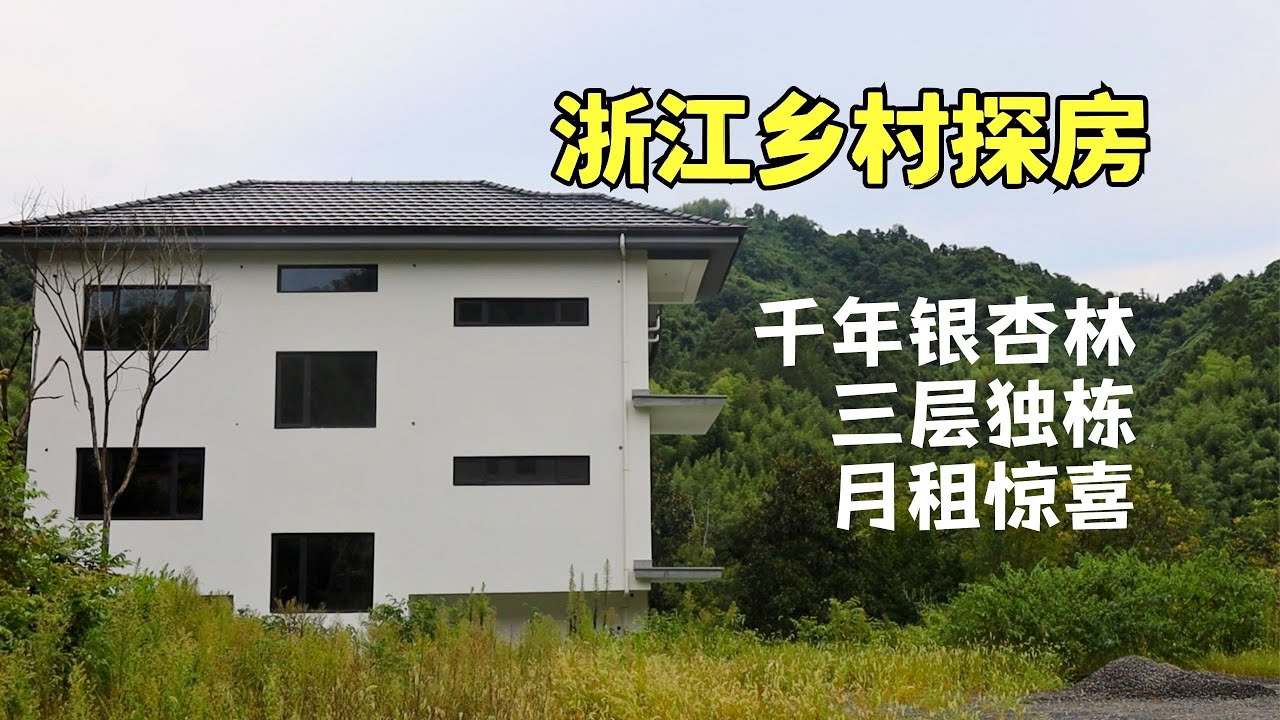 北京朋友专程来浙江乡村探房！千年银杏村里的三层独栋，视野开阔景又美，月租超让人惊喜！