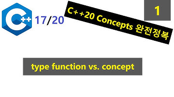 054 -(다시 업로드) C++20 Concepts 컨셉트 완전 정복 1 - type function, concept, primary template, specialization