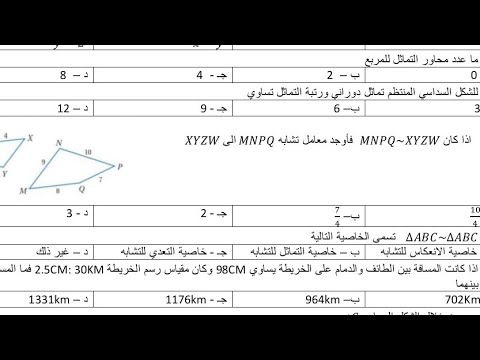 اختبار نهائي رياضيات أولى ثانوي مسارات ف٣ الرابط في