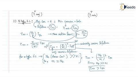 Exploring Majority Carrier Lifetime In Terms Of Minority Carrier Lifetime | GATE Electronic Devices