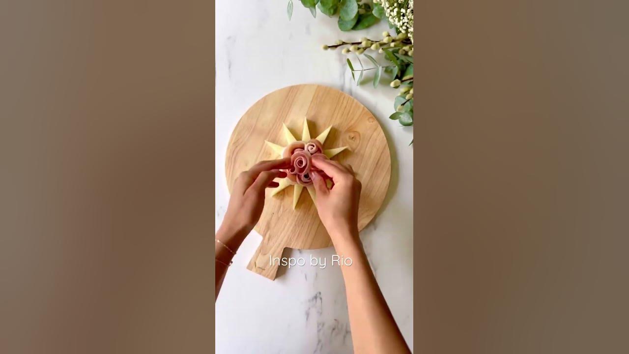 How to make Prosciutto Roses & Flowers🌸 foodtutorial fooddecor 