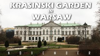 Krasinski Garden in Warsaw 4K | November 2021