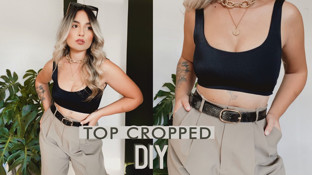 DIY | TOP CROPPED MUITO FÁCIL | Molde passo a passo