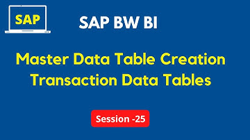 Master Data Table Creation | SAP Info Object Master Data Tables | Transaction Data Tables Tutorial