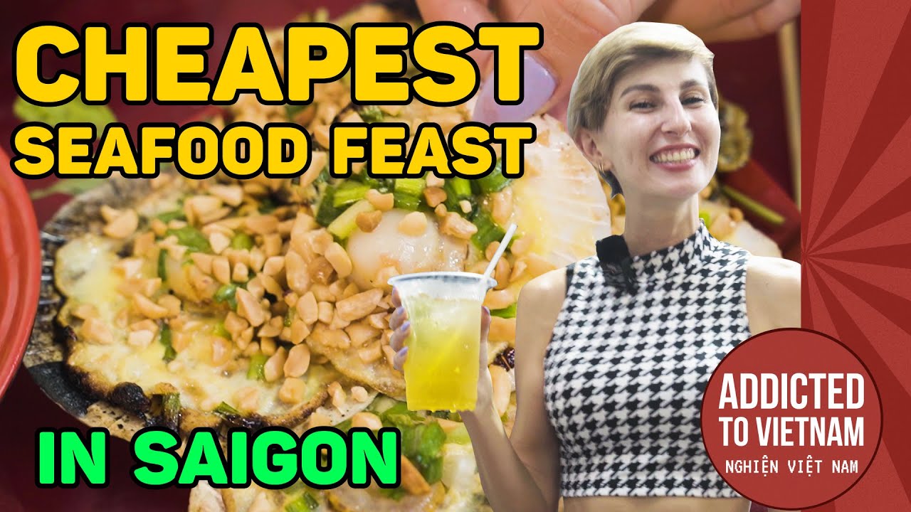 $1 seafood feast challenge - Vietnam's SUPER CHEAP yet DELICIOUS snail ...