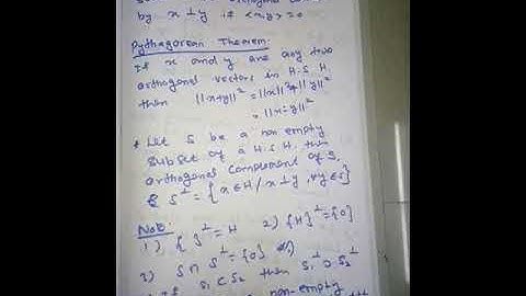 PG TRB MATHS/POLY TECHNIC MATHS/ENGINEERING TRB FUNCTIONAL ANALYSIS -ORTHOGONAL COMPLEMENTS -